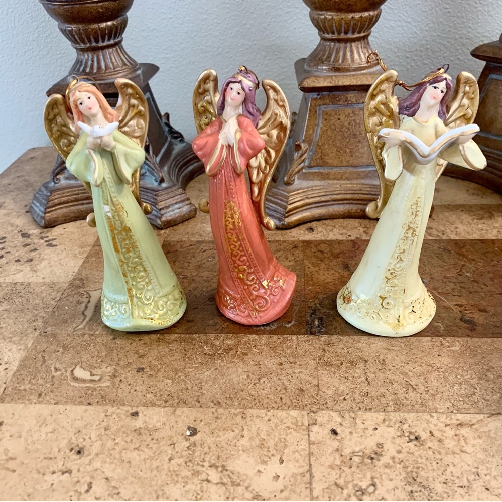Set Of 3 Singing Angels
